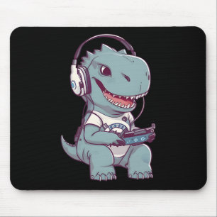 Tapis De Souris Cute T. Rex-dinosaur Jouer Jeu Vidéo Jeu Jeu