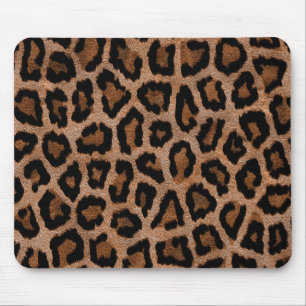 Tapis De Souris Cute tendance Faux fourrure Empreinte de léopard M