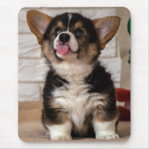 Tapis De Souris Cute Tri couleur Pembroke Welsh Corgi Chien Chien