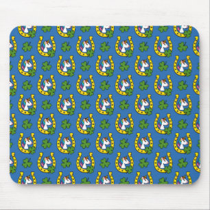 Tapis De Souris Cute Unicorn sur le Motif de la Saint Patrick