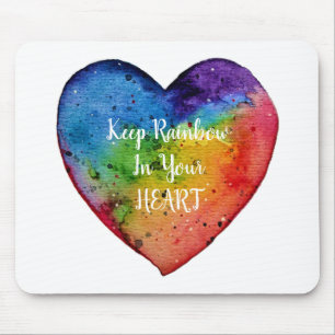 Tapis De Souris Cute Watercolor Rainbow