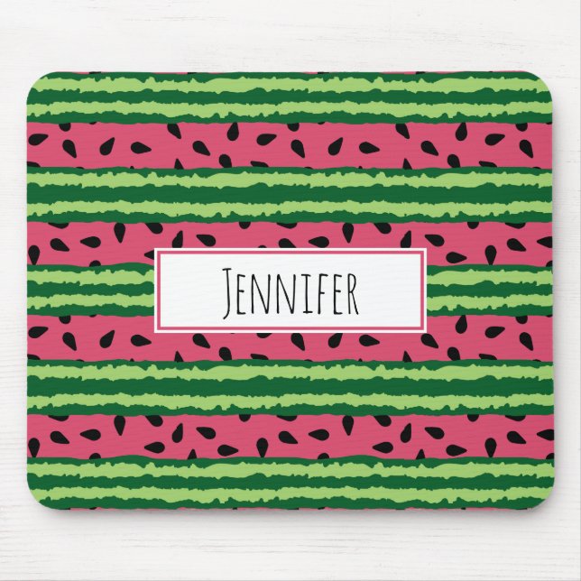 Tapis De Souris Cute Watermelon Pattern Pink & Green (Devant)