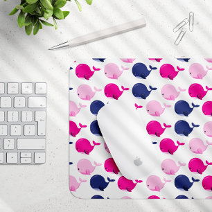 Tapis De Souris Cute Whales, Pattern of Whales, Sea Animals