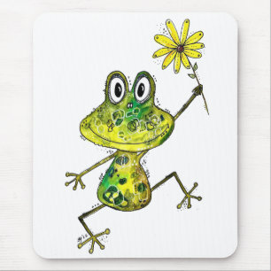 Tapis De Souris Cute Whimsical Happy Frog