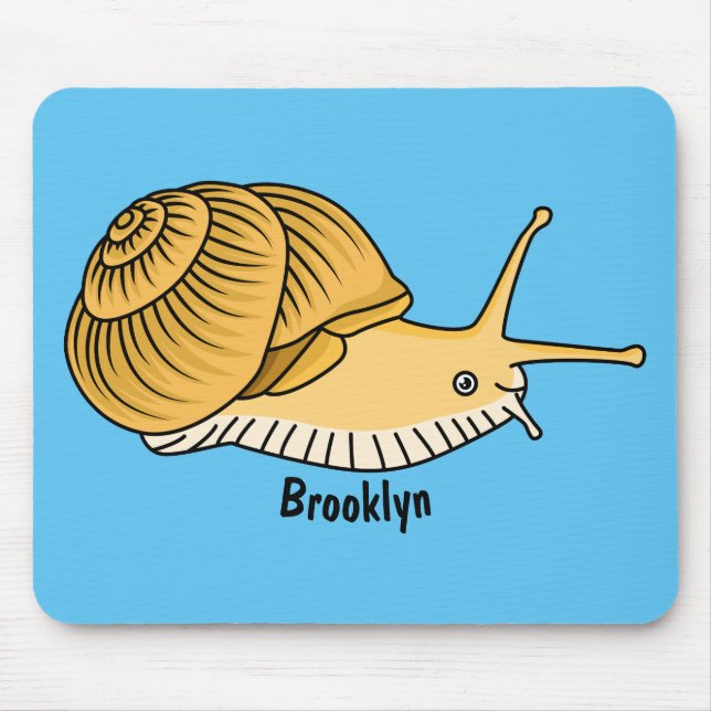 Tapis De Souris Cute yellow snail cartoon (Devant)
