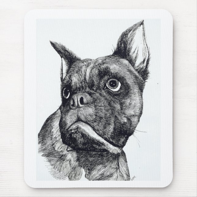 Tapis De Souris Cutesse de chien de boxe (Devant)