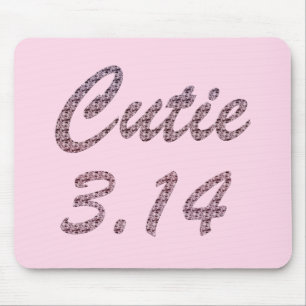 Tapis De Souris Cutie 3,14 Pi Jour Rose