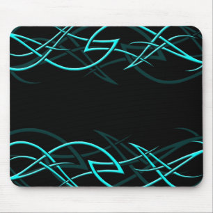 Tapis De Souris Cyan sur la "élégance" noire Mousepad
