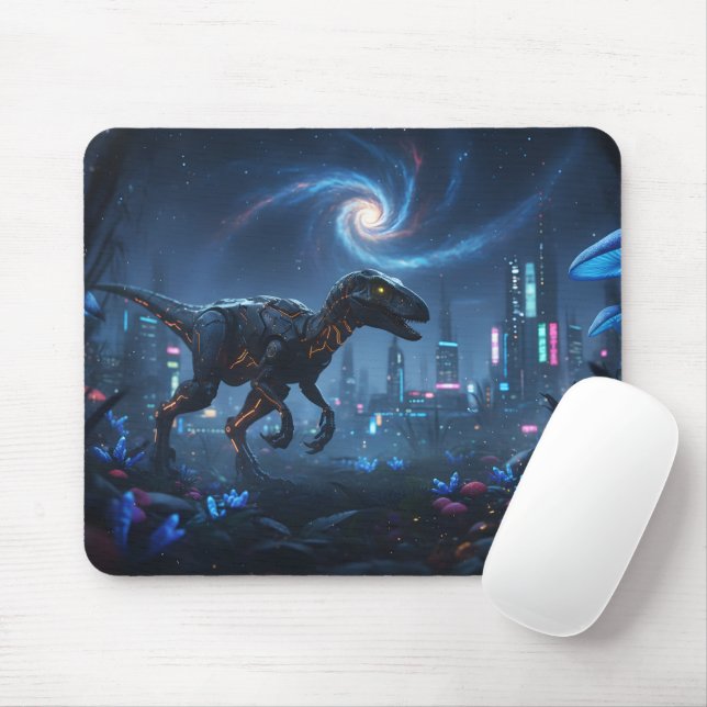 Tapis De Souris Cyberpunk Raptor Galaxy Gaming Mouse Pad (Avec souris)