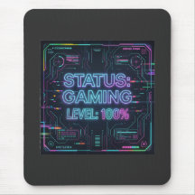 Tapis de souris Cyberpunk Status Gaming Niveau 100