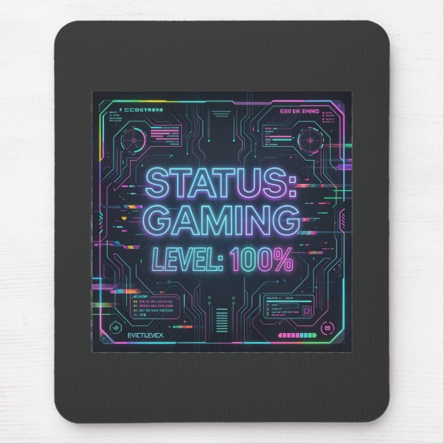 Tapis de souris Cyberpunk Status Gaming Niveau 100 (Devant)
