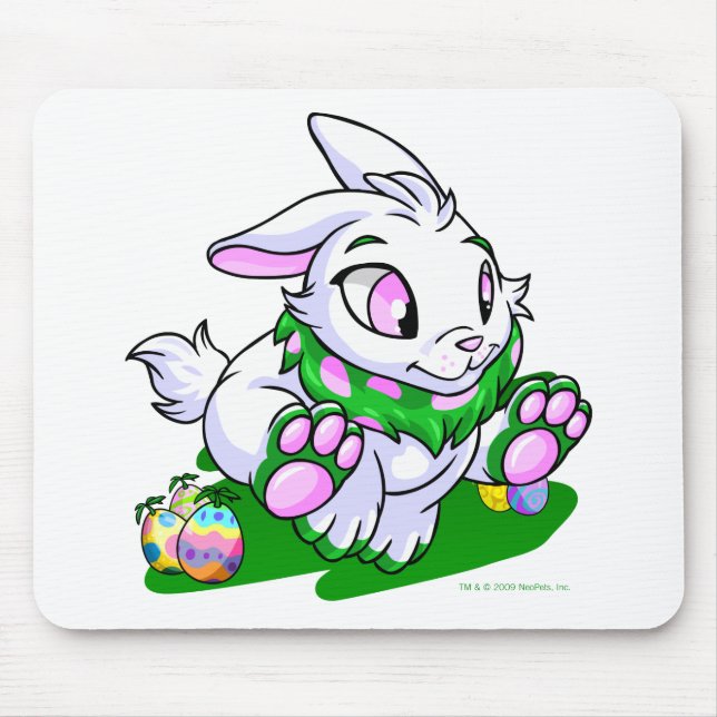 Tapis De Souris Cybunny vert emballant par des neggs (Devant)