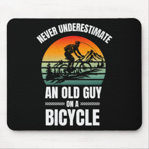 Tapis De Souris Cyclisme Cool N'Underestimez Jamais Un Vieux Sur U