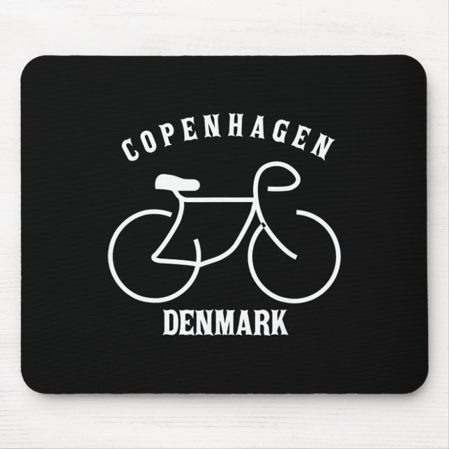 Tapis De Souris Cyclisme Copenhague Danemark Graphique  (Devant)