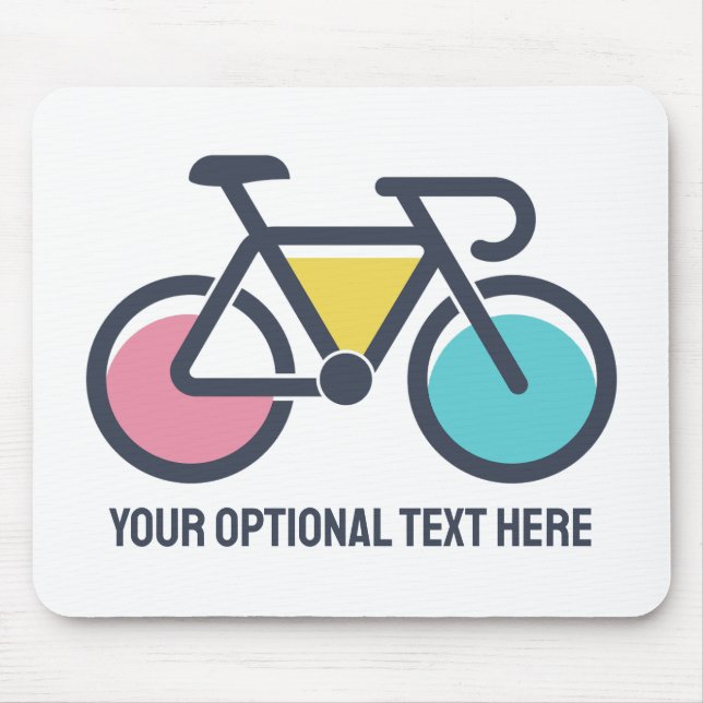 Tapis De Souris Cyclisme de texte personnalisé (Devant)