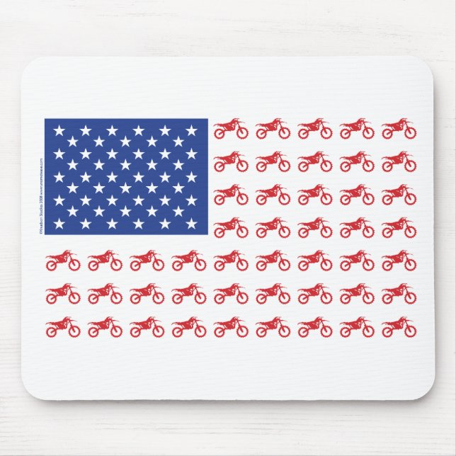 Tapis De Souris Cyclisme-Drapeau-Moto-Cross (Devant)