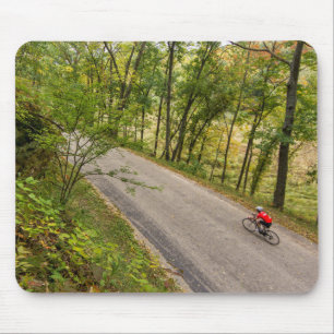Tapis De Souris Cyclisme Sur Route Rurale
