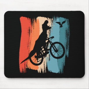 Tapis De Souris Cyclisme T-rex Dinosaure VTT Dino Riding