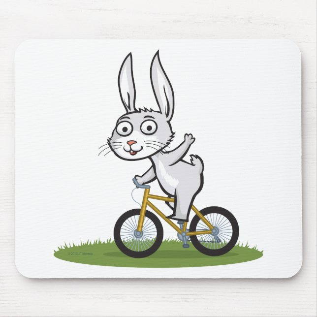 Tapis De Souris Cycliste de lapin (Devant)