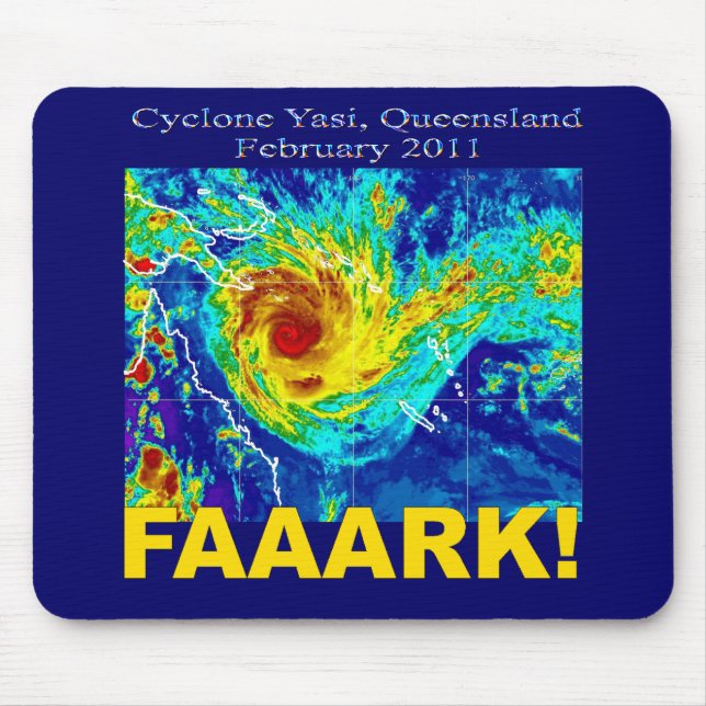 Tapis De Souris Cyclone Yasi, Queensland, février 2011 (Devant)