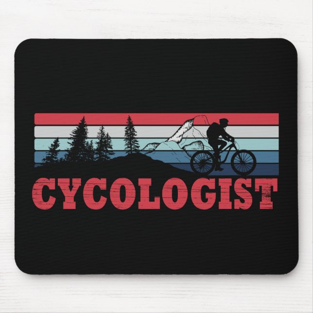 Tapis De Souris Cycologiste drôle dire vélo (Devant)