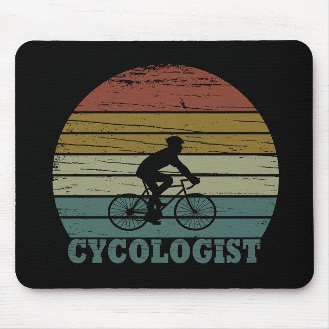 Tapis De Souris Cycologiste drôle dire vélo (Devant)