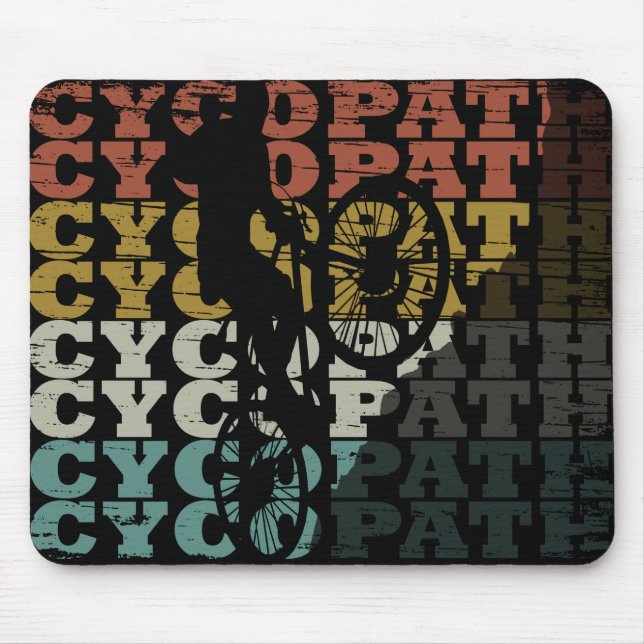 Tapis De Souris Cycopath drôle vélo (Devant)