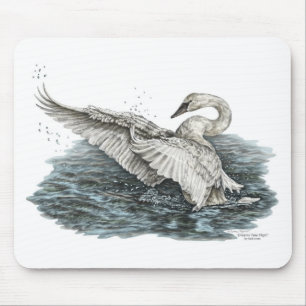 Tapis De Souris Cygne blanc sur l'eau