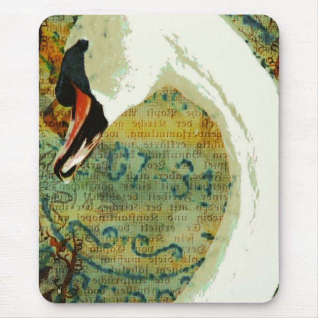 Tapis De Souris Cygne de collage de Digitals (Devant)