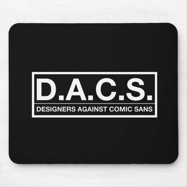 Tapis De Souris D.A.C.S. Concepteurs contre comique sans (Devant)