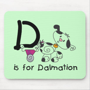 Tapis De Souris D est pour le T-shirts et les cadeaux de Dalmation