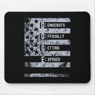 Tapis De Souris D.o.g.e. Démocrates Officiellement Exposés Drapeau