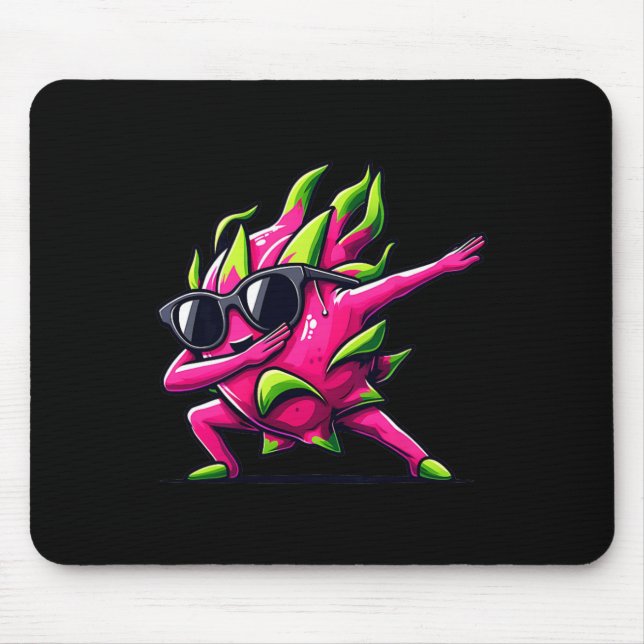 Tapis De Souris Dab Fruit Dancing Dabbing Dragon Fruit Meme (Devant)