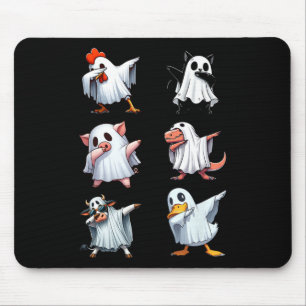 Tapis De Souris Dabbing Animaux Ferme Halloween Ghost Costume drôl