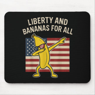 Tapis De Souris Dabbing Banana American Drapeau Avec Sungle Patrio
