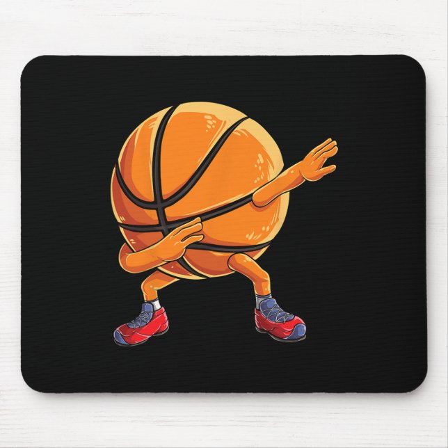 Tapis De Souris Dabbing Basketball Ball Fun Boys Hommes Femmes Spo (Devant)