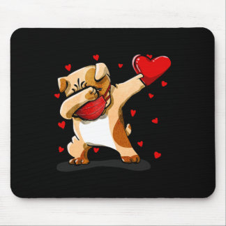 Tapis De Souris Dabbing Bulldog Face Mask Dab Dance Valentine Gift