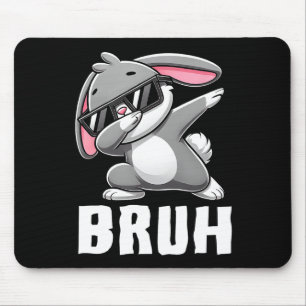 Tapis De Souris Dabbing Bunny Bruh mème Pâques Jour Dab Bunny Ados