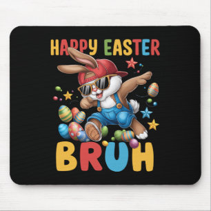 Tapis De Souris Dabbing Bunny Pâques Bruh mème drôle Dire Ados
