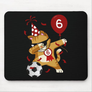 Tapis De Souris Dabbing Cool Cat Football de soccer 5e anniversair