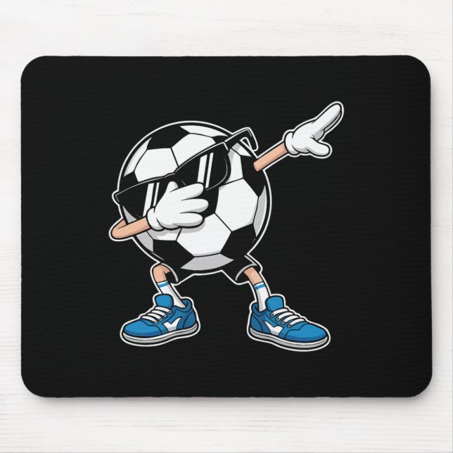Tapis De Souris Dabbing de foot cool Ll avec des lunettes de solei (Devant)