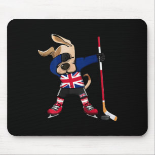 Tapis De Souris Dabbing Dog Royaume-Uni Maillot de fans de hockey