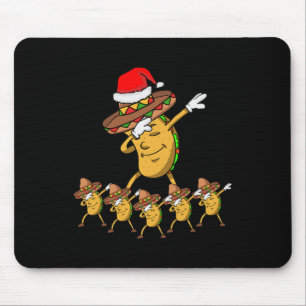Tapis De Souris Dabbing Fête Noël Taco Funny Dab Cadeau
