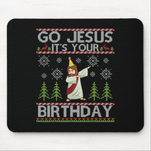 Tapis De Souris Dabbing Go Jesus C'est ton anniversaire Joyeux Noë