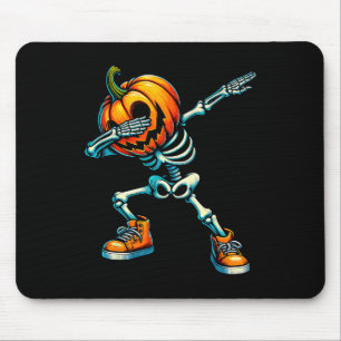 Tapis De Souris Dabbing Halloween Skeleton Garçons Trick Treat Fun