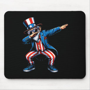 Tapis De Souris Dabbing Oncle Sam Funny 4 juillet Patriotic Boys