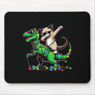 Tapis De Souris Dabbing Oriental Shorthair Sur Les Lumières De Noë