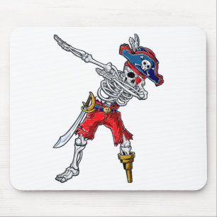 Tapis De Souris Dabbing Skeleton Pirate Halloween Garçons Hommes G