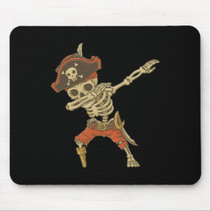 Tapis De Souris Dabbing Skeleton Pirate Halloween Jolly roger pour