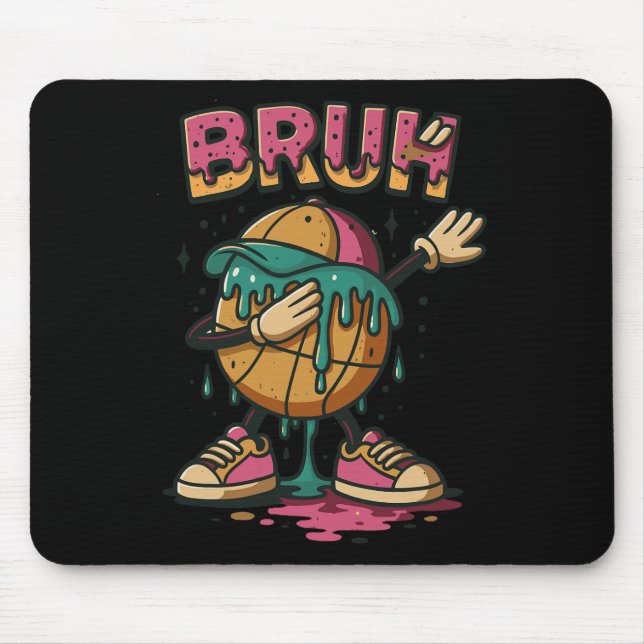 Tapis De Souris Dabbing Sketll Drip Bruh Sketll Drip Crème Glacée  (Devant)